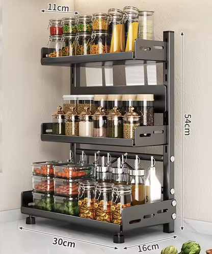 TriSpice Rack – Organizador de Cocina 3 Niveles