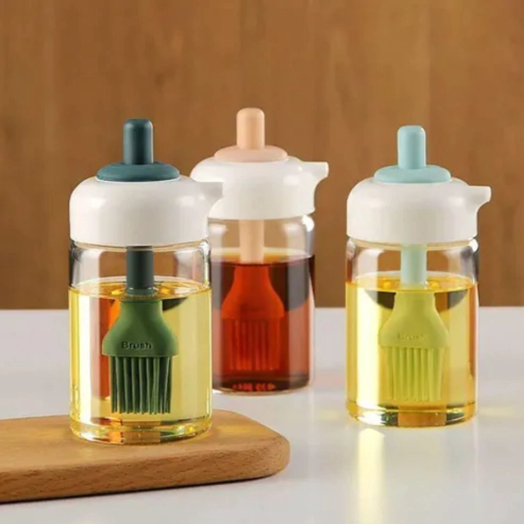 Frasco de Vidrio con Pincel | Uso en Cocina