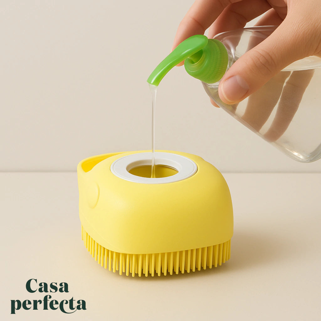 Cepillo masajeador de baño | Dispenser