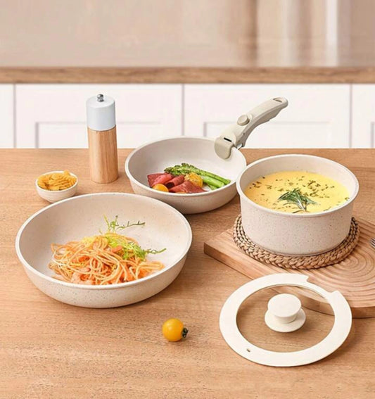 Set de Ollas y Sartenes Antiadherentes Easy Grip