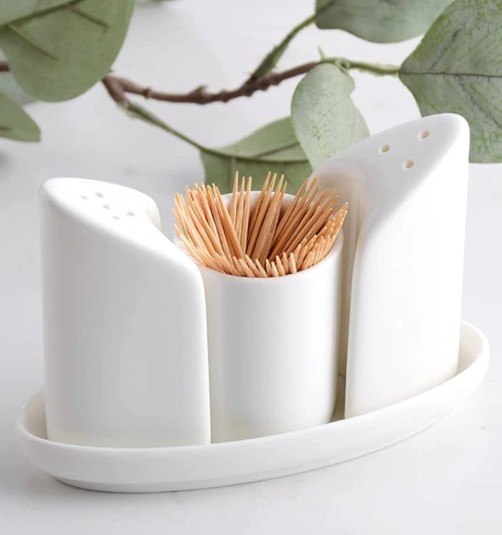 Set de Salero y Pimentero con Soporte | Cocina